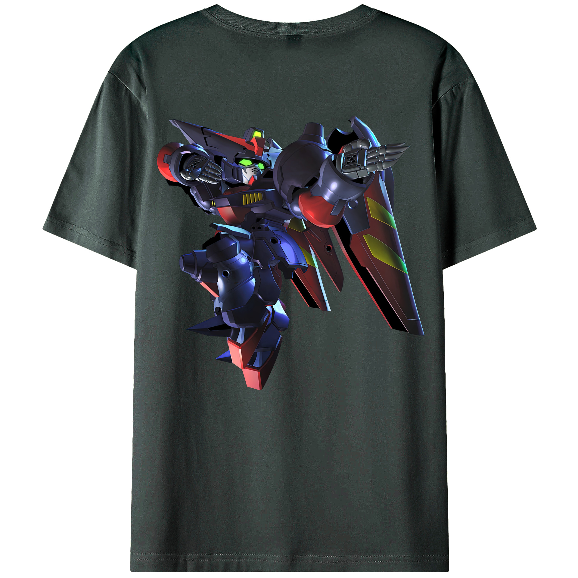 （画像用） 機動戦士ガンダム Mobile Suit Gundam 綿100％ メンズ半袖Tシャツ（バックプリント） 通気性